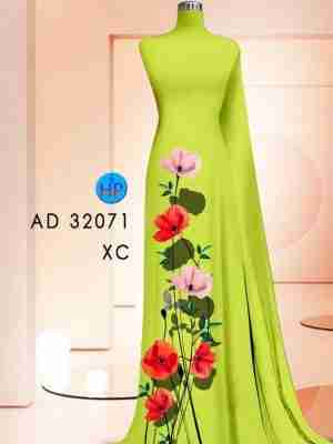 Vải Áo Dài Hoa In 3D AD 32071 21